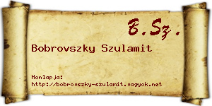Bobrovszky Szulamit névjegykártya